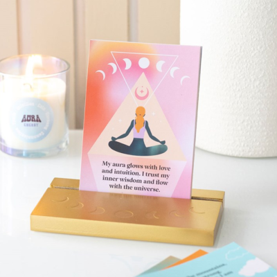 Aura Affirmation Cards with Wooden Stand