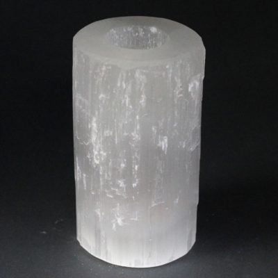 Selenite Cylinder Candle Holder – 15 cm