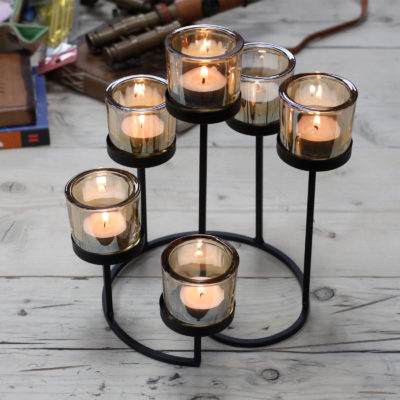 Iron Centrepiece Candle Holders