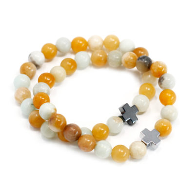 Loyalty Friendship Bracelets – Amazonite & Yellow Jasper