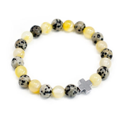 Protection Friendship Bracelets – Dalmatian Jasper & Yellow Agate