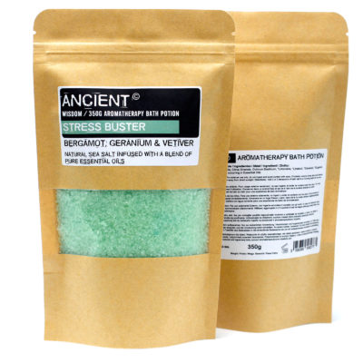 Aromatherapy Bath Potion in Kraft Bag – Stress Buster