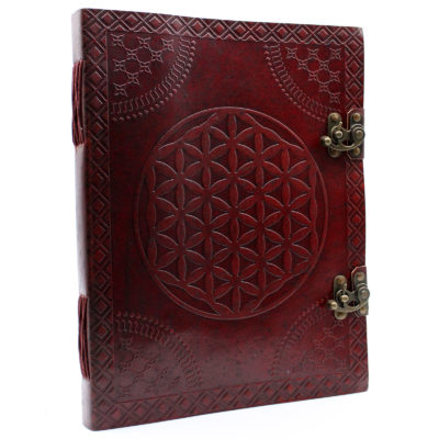 XL Flower of Life Leather Book