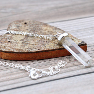 Rock Quartz Classic Point Pendant