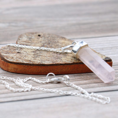 Rose Quartz Classic Point Pendant