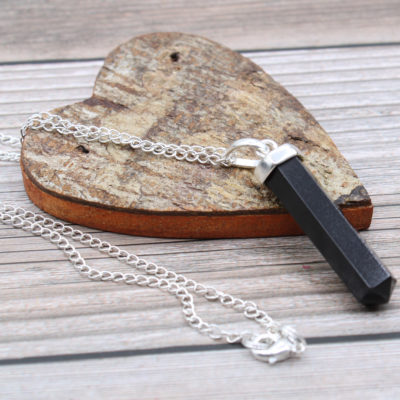 Black Agate Classic Point Pendant