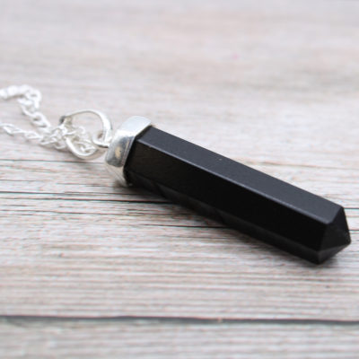 Black Agate Classic Point Pendant