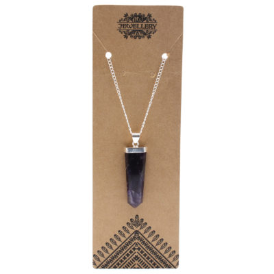 Amethyst Flat Pencil Pendant