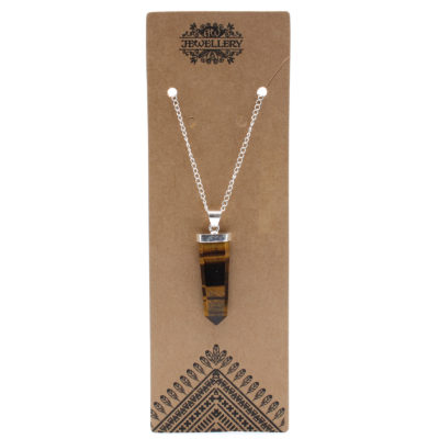 Tigers Eye Flat Pencil Pendant