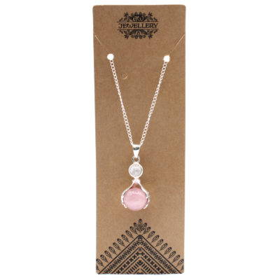 Rose Quartz Healing Hands Pendant