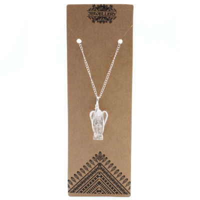 Rock Quartz Guardian Angel Pendant