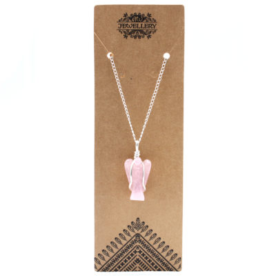 Rose Quartz Guardian Angel Pendant