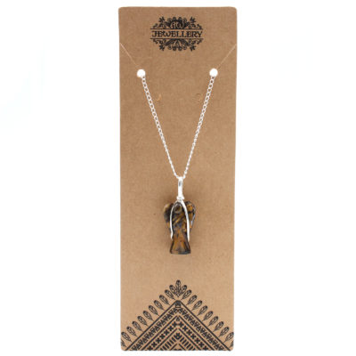 Tigers Eye Guardian Angel Pendant