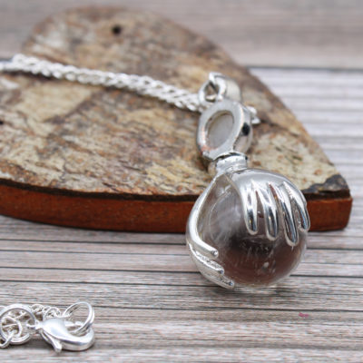 Rock Quartz Healing Hands Pendant