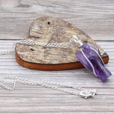 Amethyst Guardian Angel Pendant