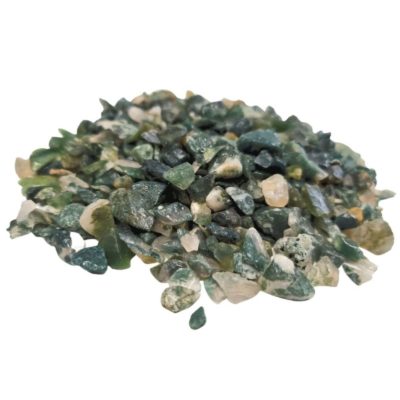 Moss Agate Gemstone Chips 1KG