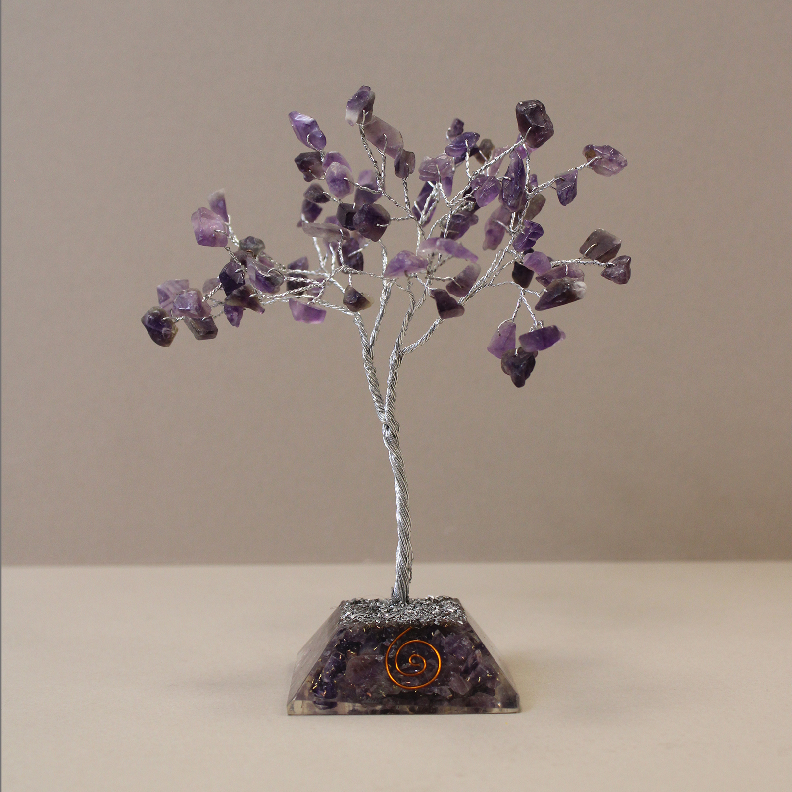 Amethyst Gemstone Tree with Orgonite Base – 80 Stone Amethyst Gemstone Tree with Orgonite Base – 80 Stone