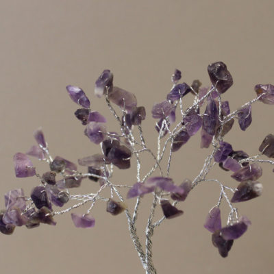 Amethyst Gemstone Tree with Orgonite Base – 80 Stone