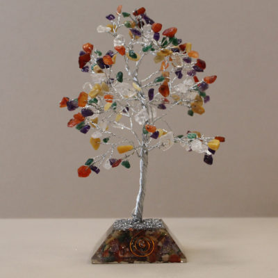 Multi Gemstone Tree with Orgonite Base – 160 Stone