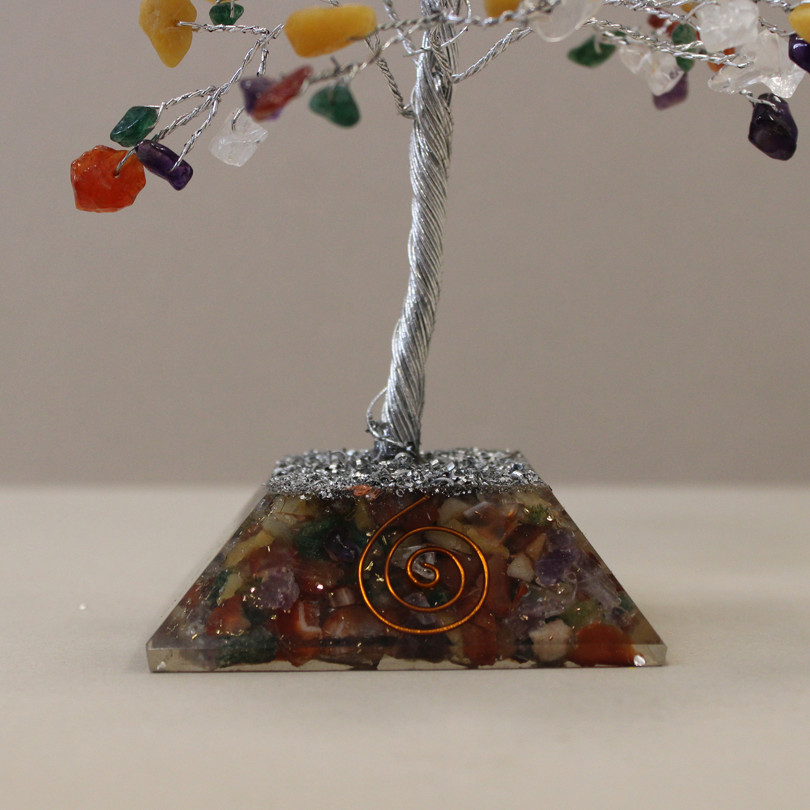 Multi Gemstone Tree with Orgonite Base – 160 Stone 3 Multi Gemstone Tree with Orgonite Base – 160 Stone
