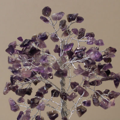 Amethyst Gemstone Tree with Orgonite Base – 160 Stone