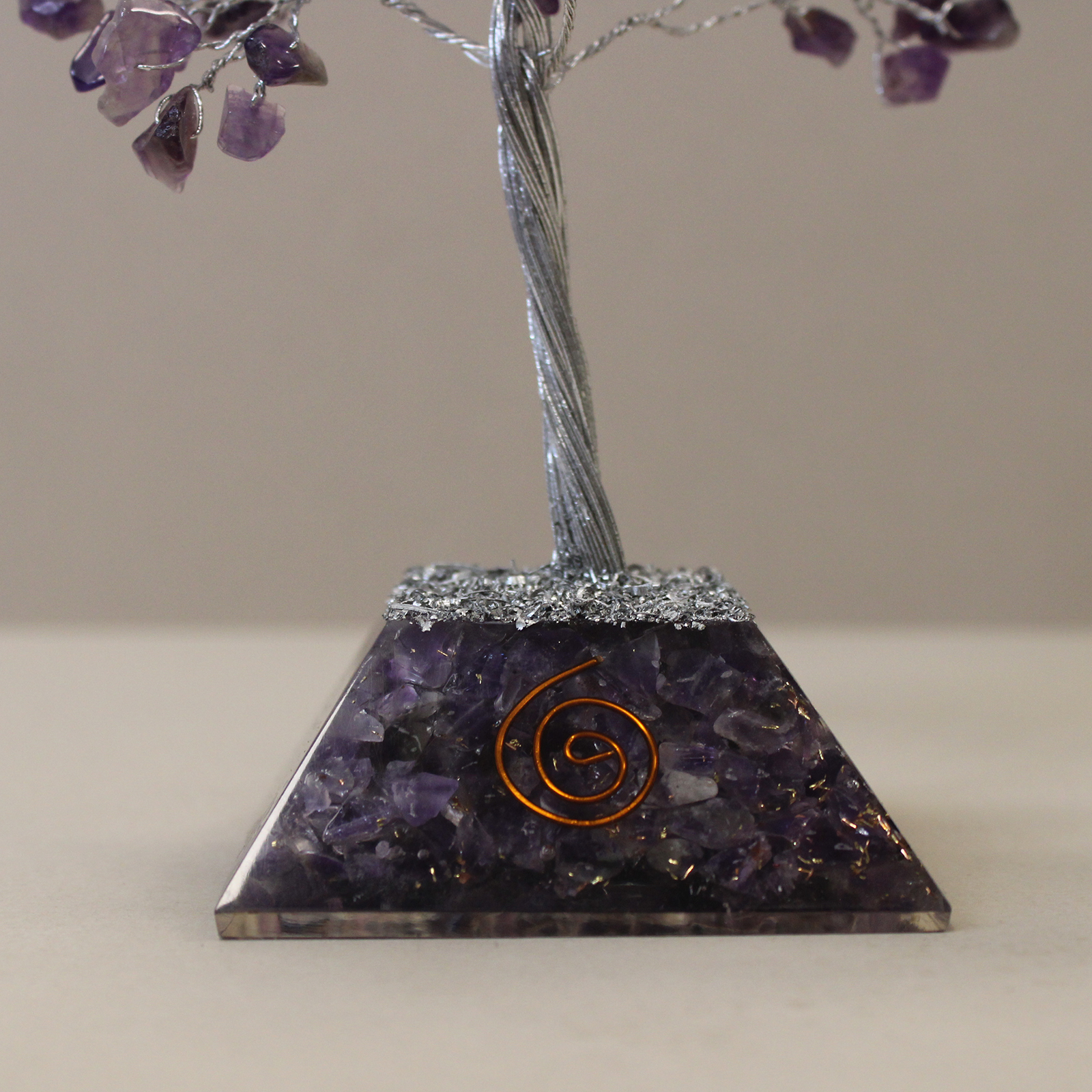 Amethyst Gemstone Tree with Orgonite Base – 160 Stone 3 Amethyst Gemstone Tree with Orgonite Base – 160 Stone
