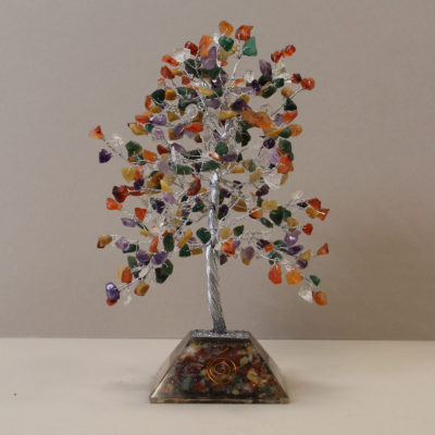 Multi Gemstone Tree with Orgonite Base – 320 Stone
