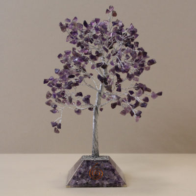 Amethyst Gemstone Tree with Orgonite Base – 320 Stone