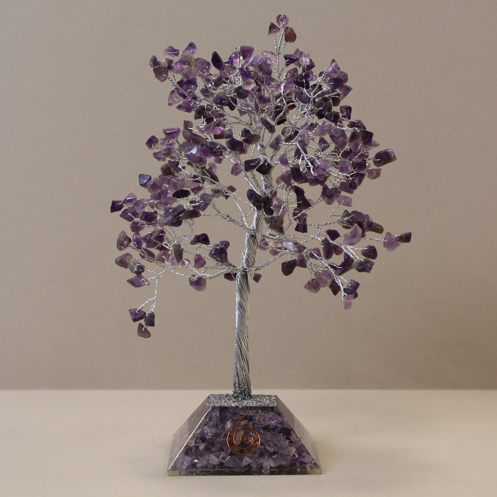 Amethyst Gemstone Tree with Orgonite Base – 320 Stone Amethyst Gemstone Tree with Orgonite Base – 320 Stone