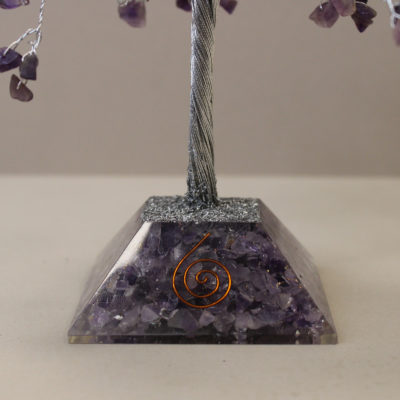 Amethyst Gemstone Tree with Orgonite Base – 320 Stone