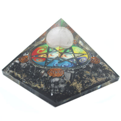 Orgonite Pyramid – Midnight Pentagon – 70mm