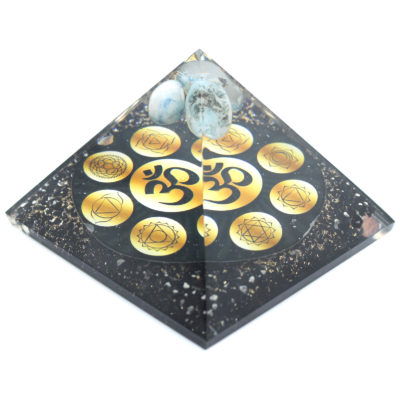 Orgonite Pyramid – Midnight Om Chakra – 90mm