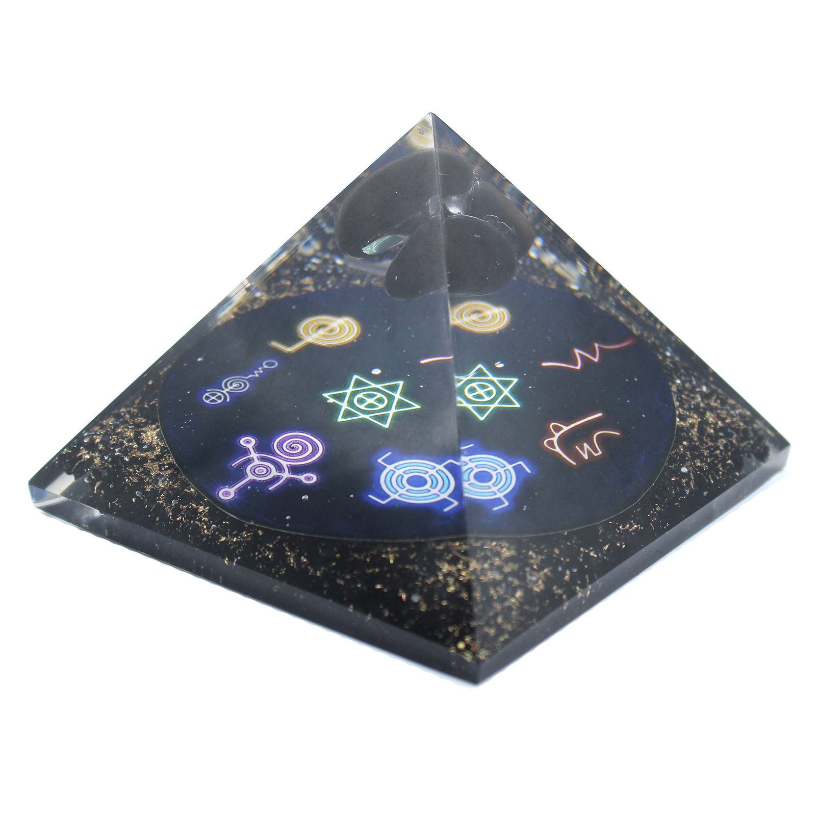 Orgonite Pyramid – Midnight Reiki – 90mm 2 Orgonite Pyramid – Midnight Reiki – 90mm