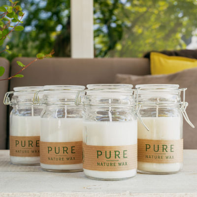 Pure Olive Wax Jar Candle – White