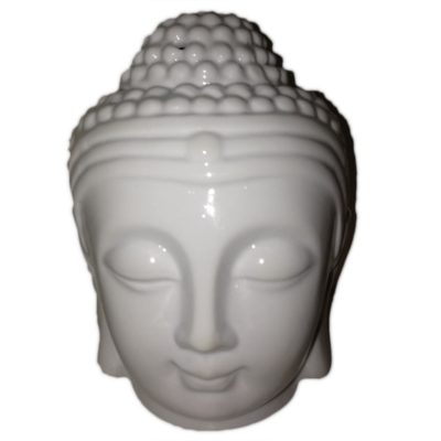 Buddha Head Oil Burner – White