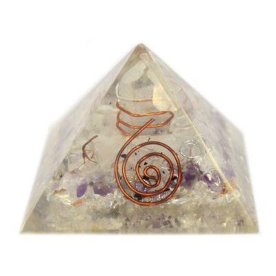 Medium Orgonite Pyramid Gemchips and Copper