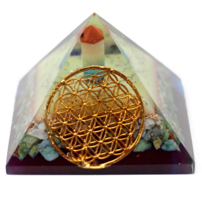 Large Organite Pyramid Flower of life symbol