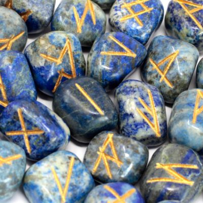 Runes Stone Set in Pouch – Lapis