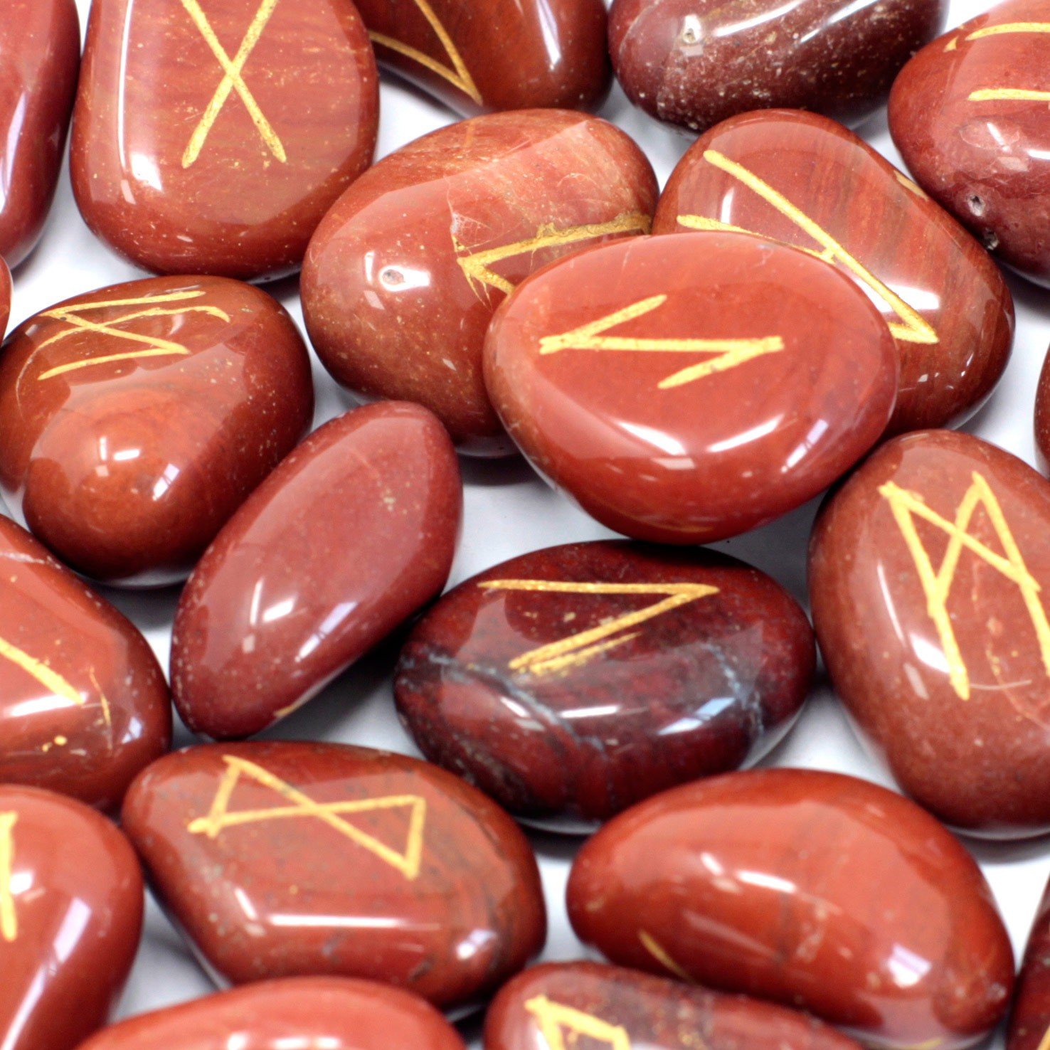 Runes Stone Set in Pouch – Red Jasper 2 Runes Stone Set in Pouch – Red Jasper