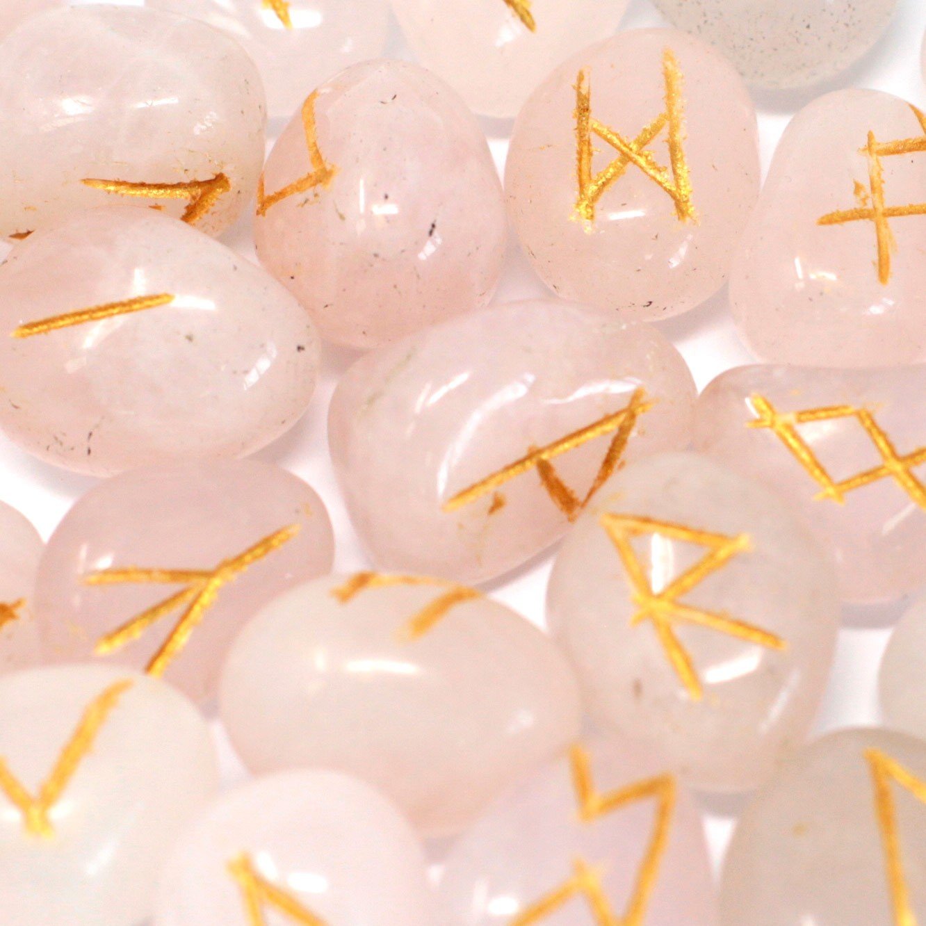 Runes Stone Set in Pouch – Rose Quartz 2 Runes Stone Set in Pouch – Rose Quartz