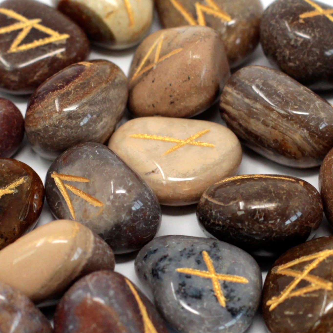 Runes Stone Set in Pouch – Fancy Jasper 2 Runes Stone Set in Pouch – Fancy Jasper