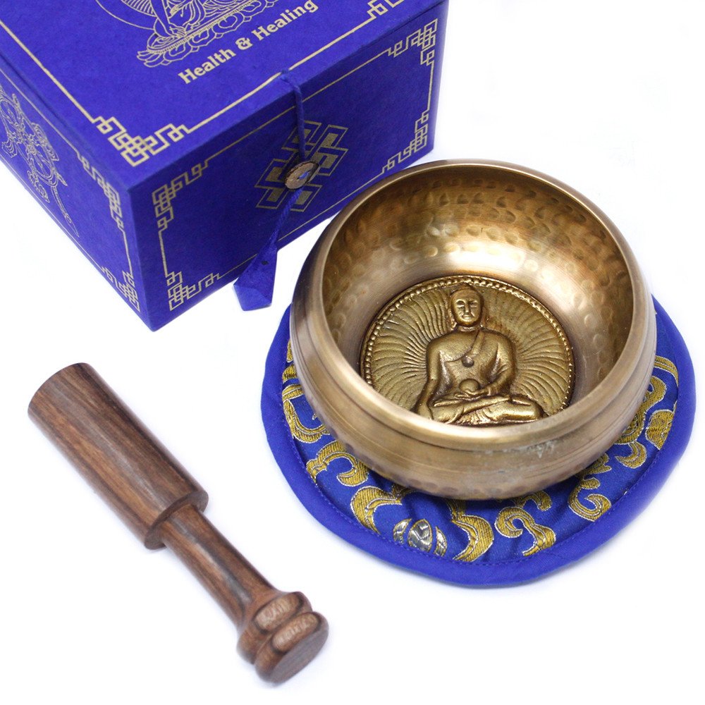Medicine Buddha Singing Bowl Set 10cm (min 500gm) Medicine Buddha Singing Bowl Set 10cm (min 500gm)