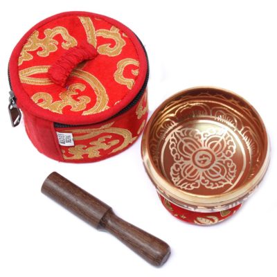 Mini Singing Bowl Gift Set – Red