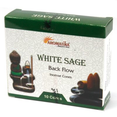 Aromatica Backflow Incense Cones – White Sage