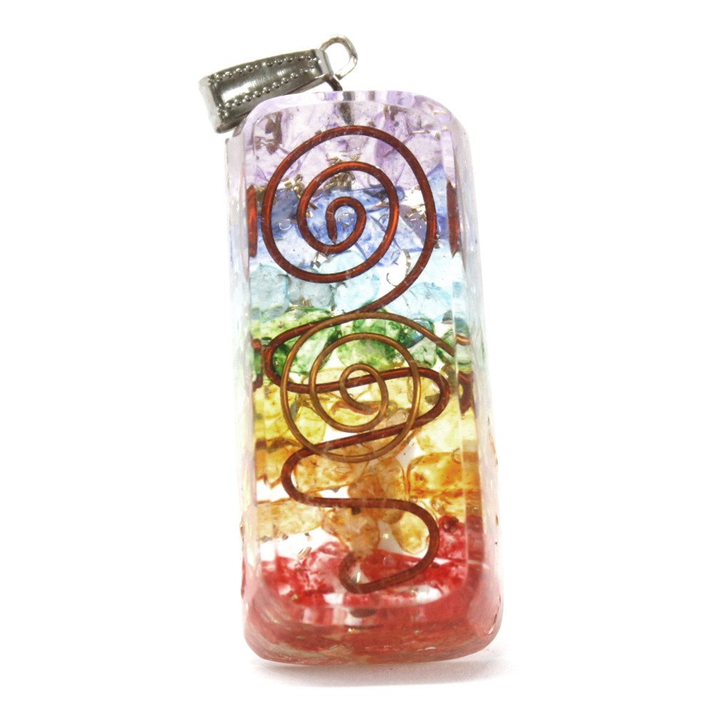 Orgonite Power Pendant – Rainbow Copper Attractor Orgonite Power Pendant – Rainbow Copper Attractor