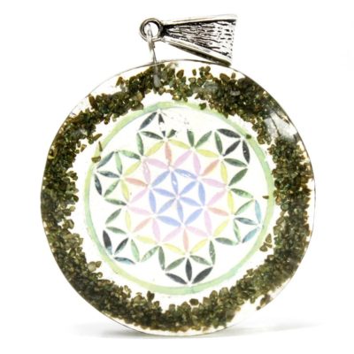 Orgonite Power Pendant – Greenstone Mandala