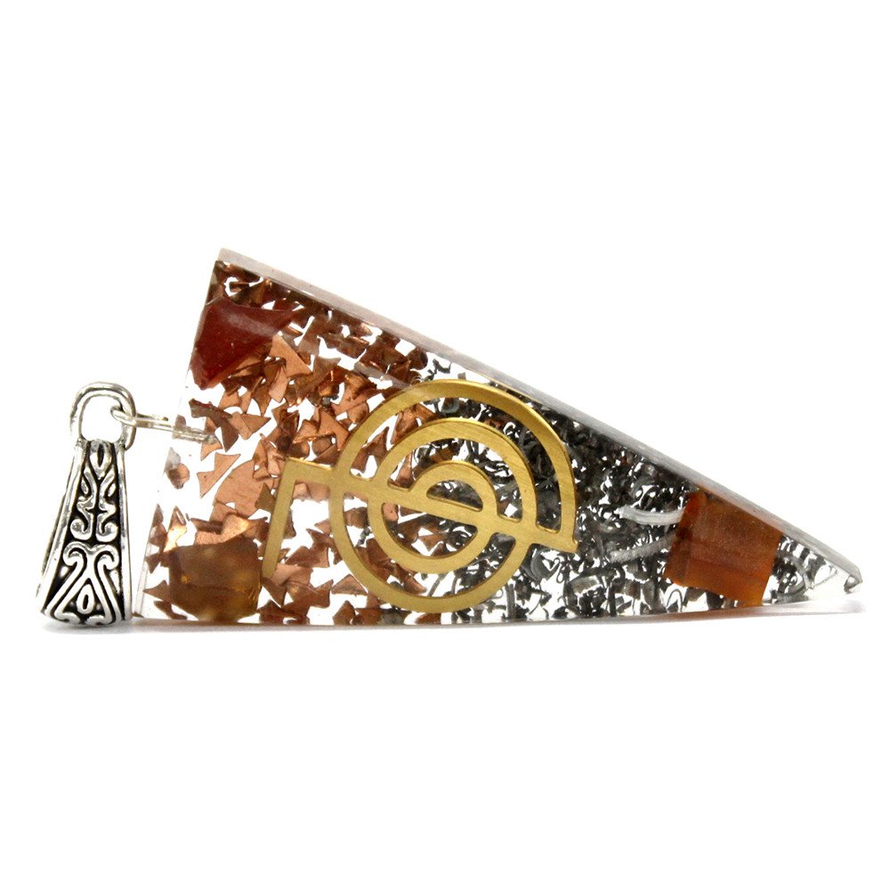 Orgonite Power Pendant – Three Metals Power Point Orgonite Power Pendant – Three Metals Power Point