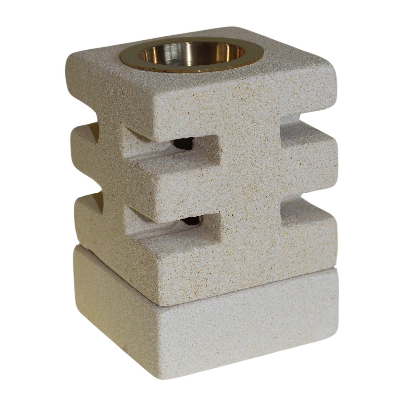 Sandstone Oil Burner – Abstract Cuts Sandstone Oil Burner – Abstract Cuts