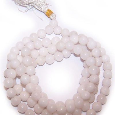 108 Bead Mala – White Quartz