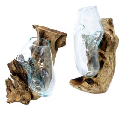 Molten Glass on Wood – Hanging Bowl